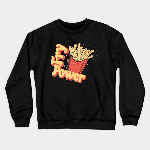 Crispy Fry Fanatic Crewneck Sweatshirt by Skull Riffs & Zombie Threads